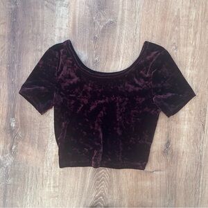 velvet purple crop top!